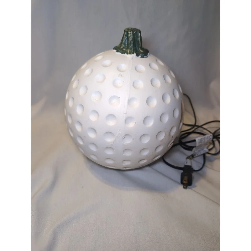 Vintage Gemmy Halloween Jack O Lantern Pumpkin Golf Ball Foam Mold Light Up 10